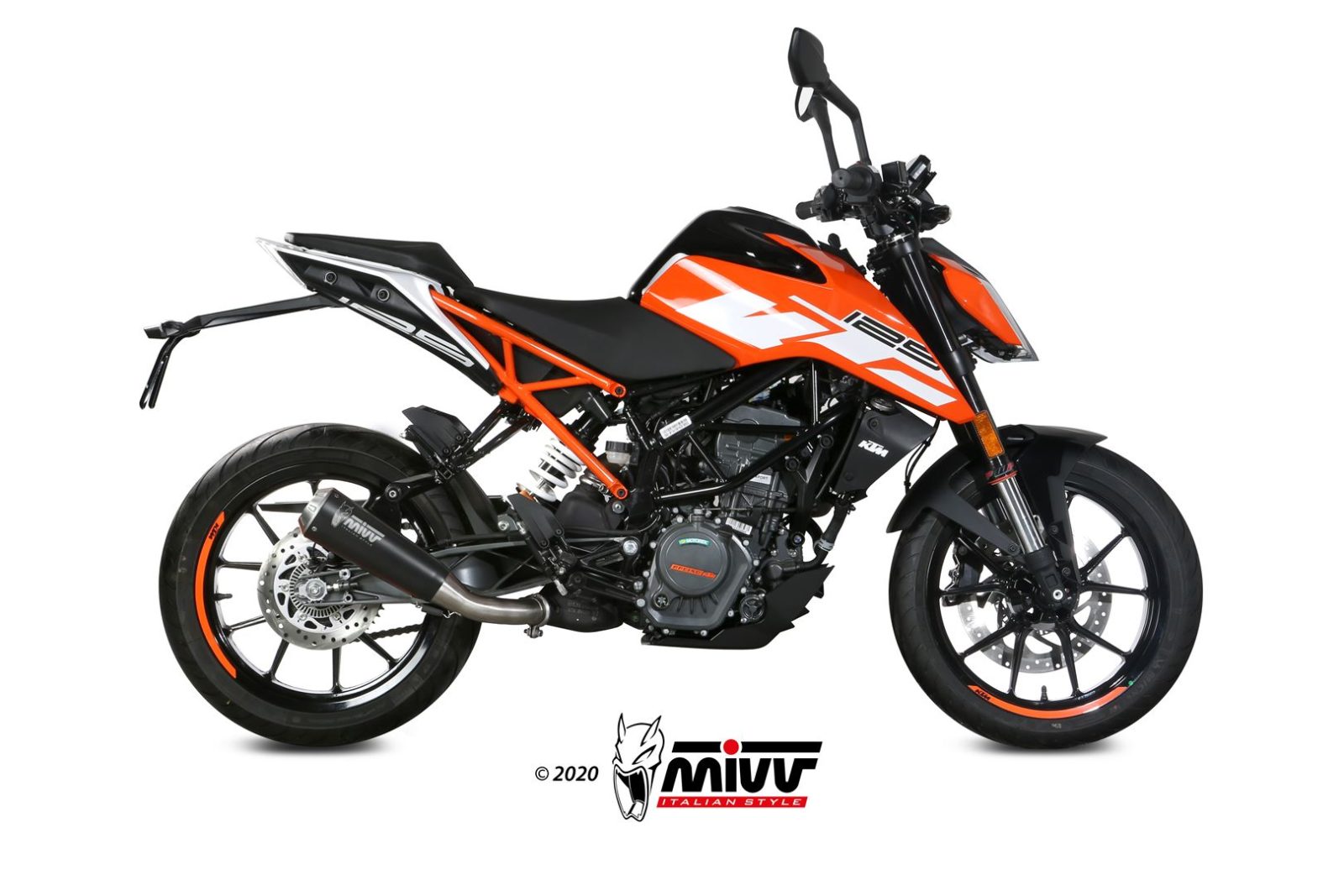 mivv-x-m1-kt-019-lc4b-scarico-slip-on-black-per-ktm-125-duke-2017-2020 image 2
