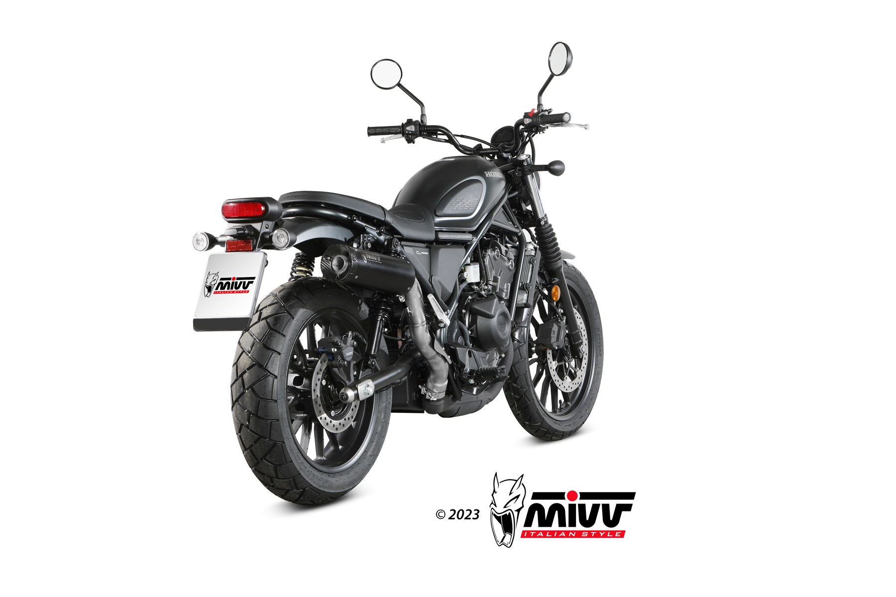 mivv-hr-1-black-slip-on-scarico-per-honda-cl-500-2023-2024 image 3