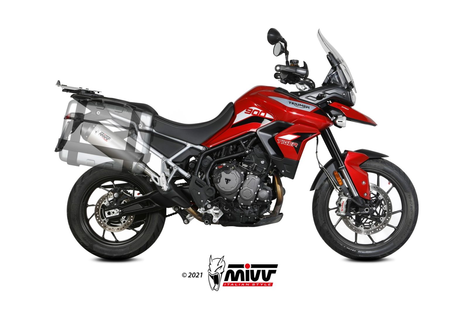 mivv-dakar-t-018-lnc-scarico-slip-on-titanio-per-triumph-tiger-900-gt-pro-rally- image 2