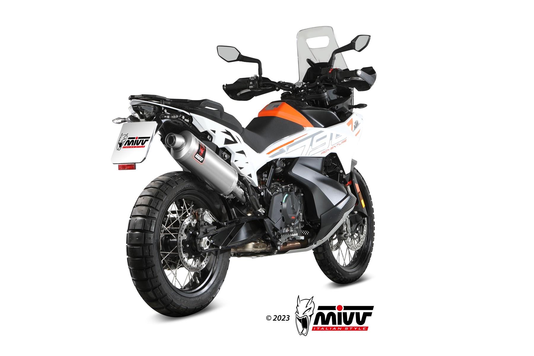 mivv-dakar-kt-021-lekx-slip-on-acciaio-per-ktm-790-adventure-r-2021-2024 image 3
