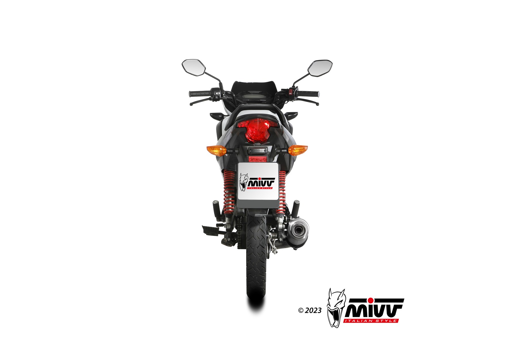 mivv-h-088-lxb-scarico-slip-on-x-m1-black-moon-per-honda-cb-125-f-2021-2024 image 4