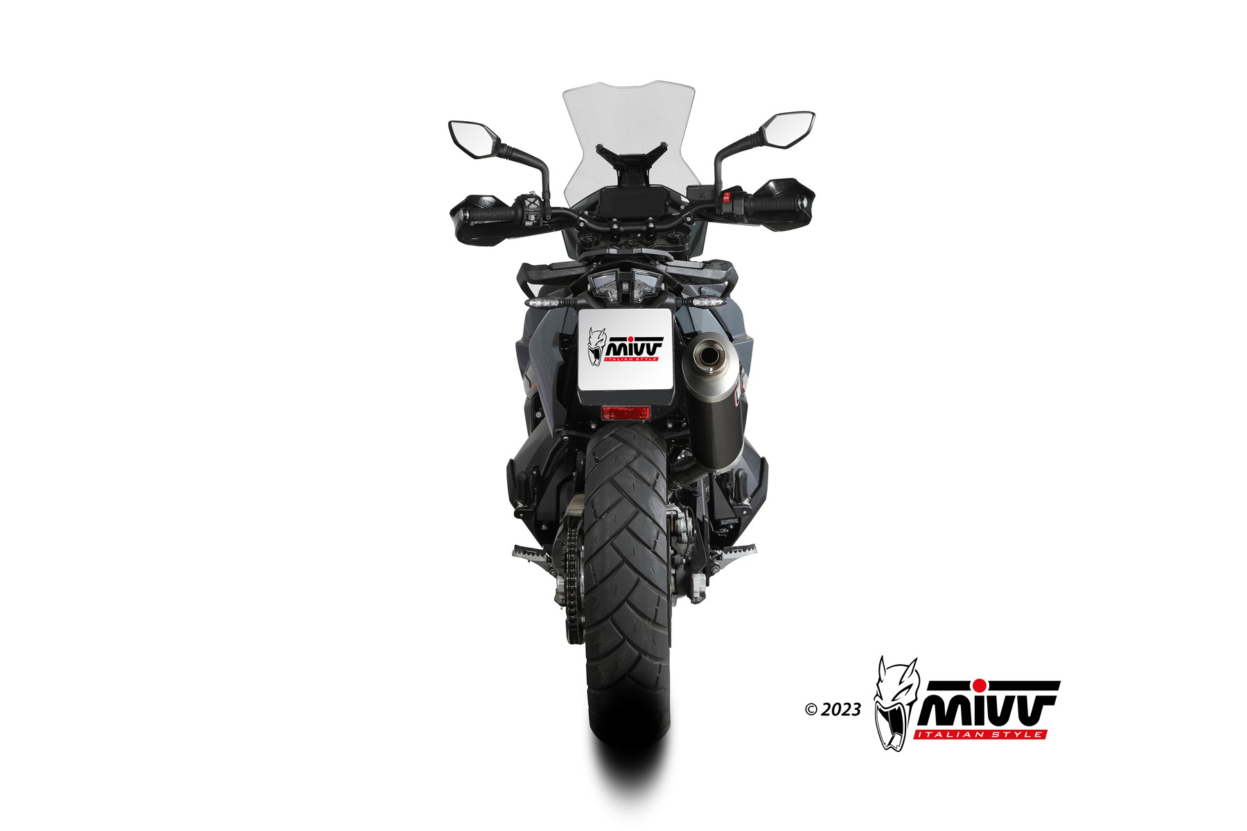 mivv-dakar-black-kt-021-lekb-slip-on-per-ktm-890-adventure-r-2025-2026 image 4