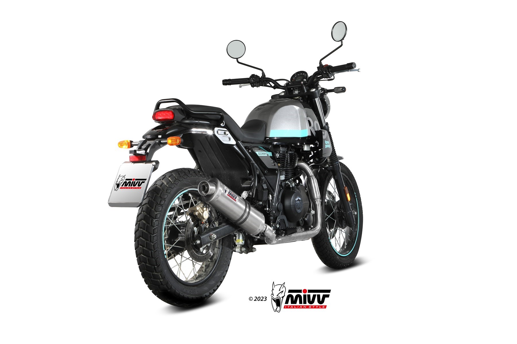 mivv-oval-slip-on-re-001-lx1-per-royal-enfield-scram-411-2022-2024 image 3