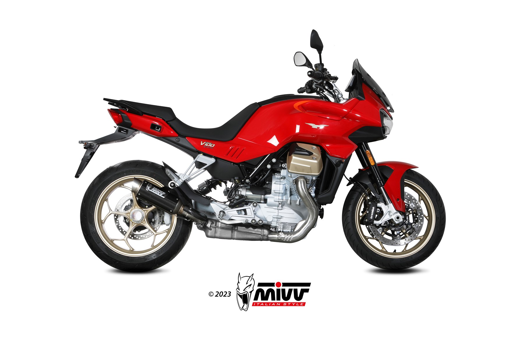 mivv-gp-pro-m-015-l2p-scarico-slip-on-per-moto-guzzi-v100-mandello-2022-2024 image 2