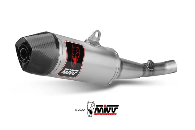 mivv-str-1-m-ho-035-sxc-slip-on-inox-carbonio-per-honda-crf-250-r-2022-2024 image 1