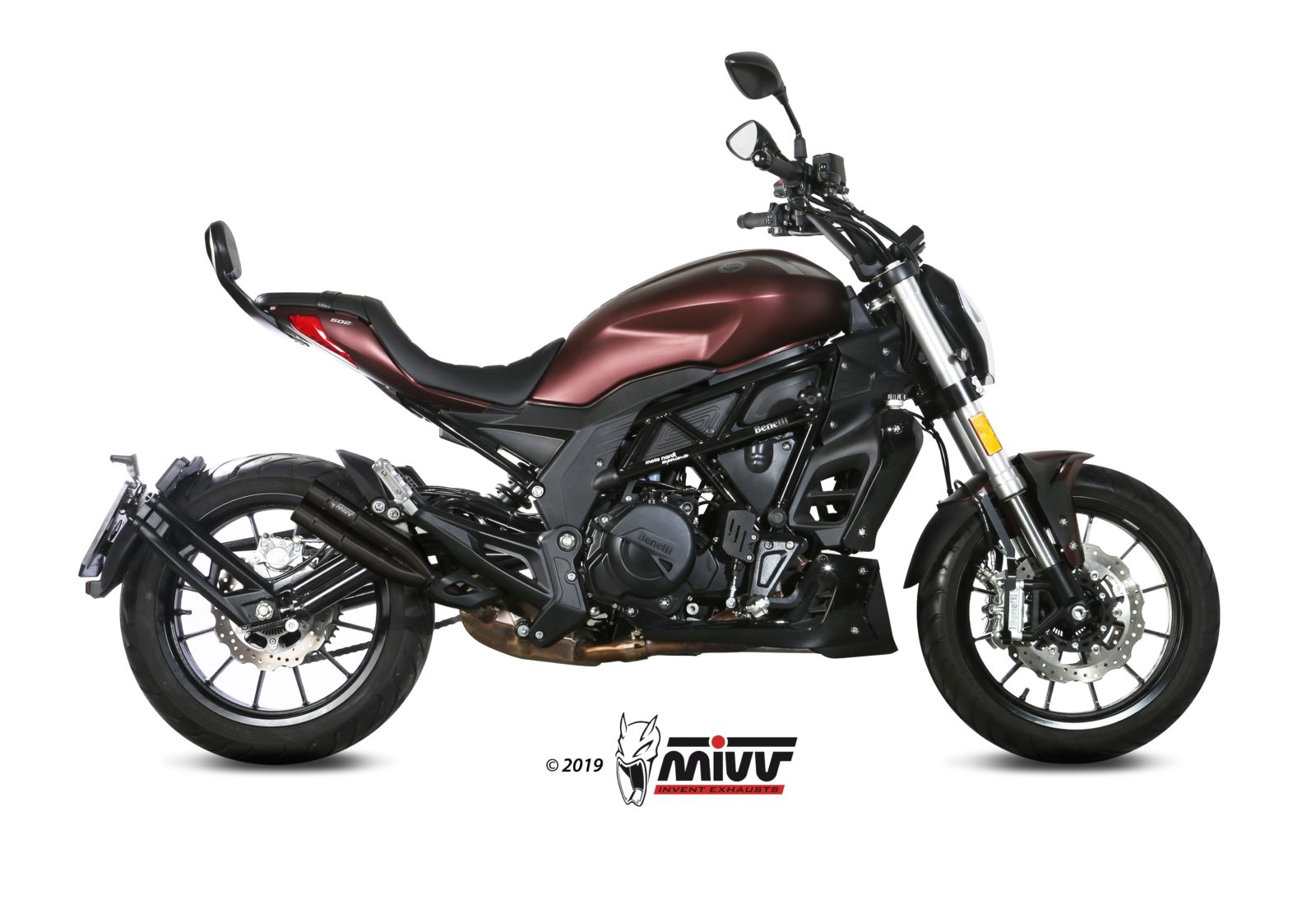 mivv-double-gun-black-e-005-ldgb-slip-on-per-benelli-502c-2019-2024 image 2