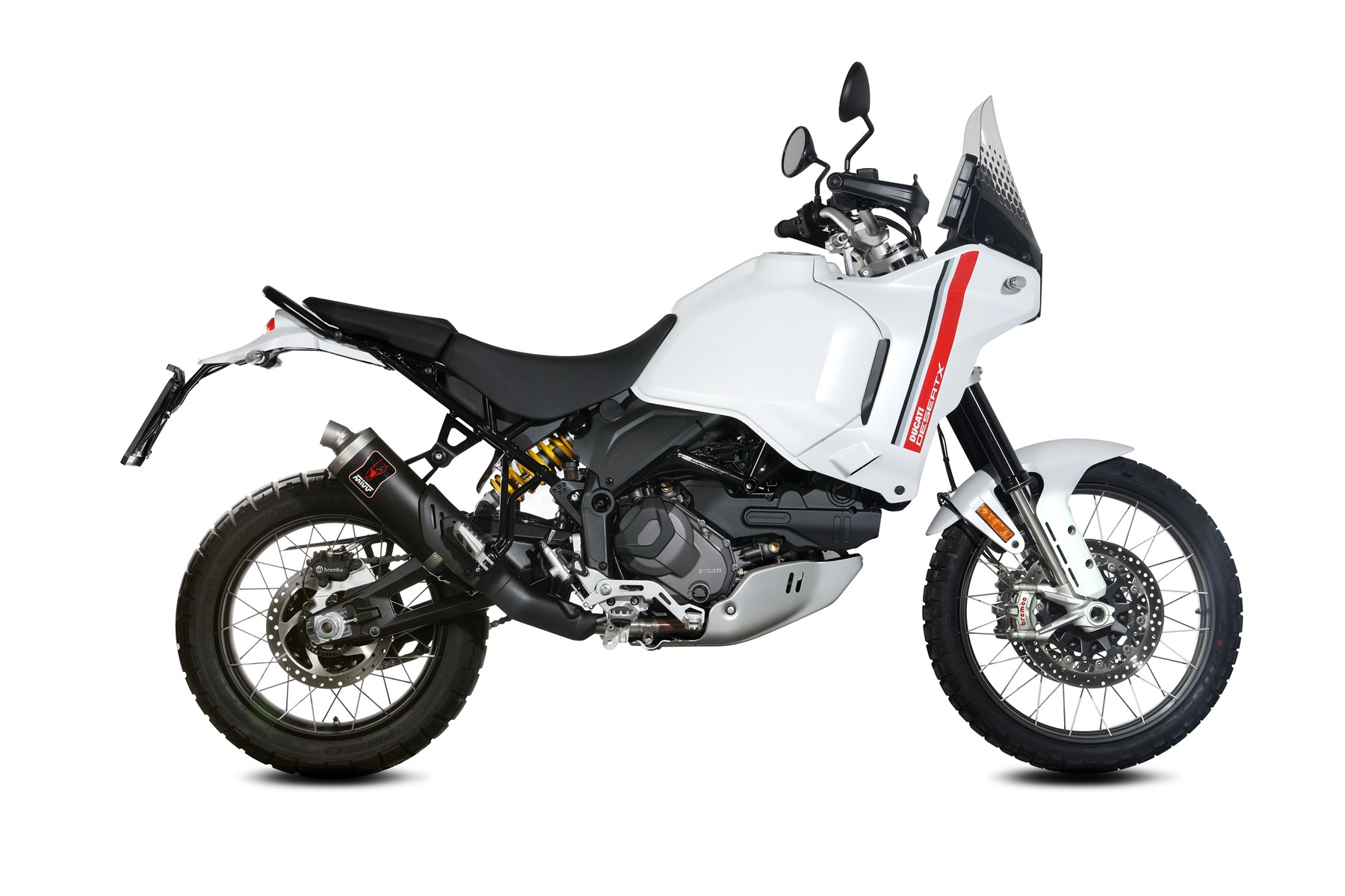 mivv-dakar-d-053-ldkb-scarico-slip-on-per-ducati-desertx-2022-2024 image 2