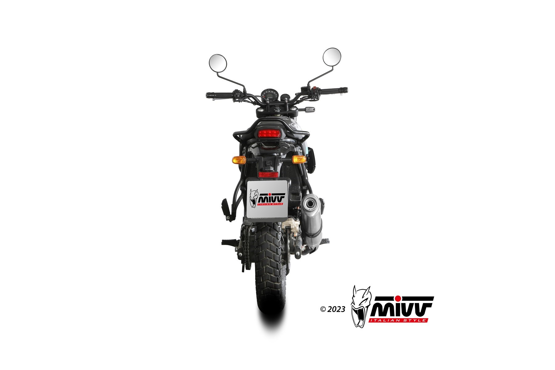 mivv-oval-slip-on-re-001-lx1-per-royal-enfield-scram-411-2022-2024 image 4