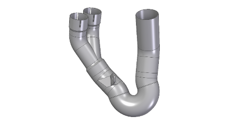 mivv-d-049-c1-tubo-elimina-kat-inox-per-ducati-hypermotard-950-sp-rve-2021-2024 image 1