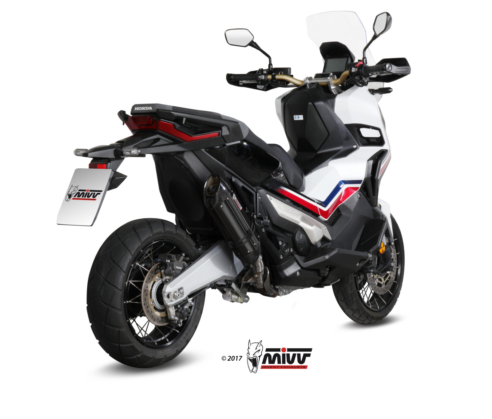 mivv-h-066-l9-suono-black-moon-slip-on-per-honda-x-adv-750-2025-2026 image 3