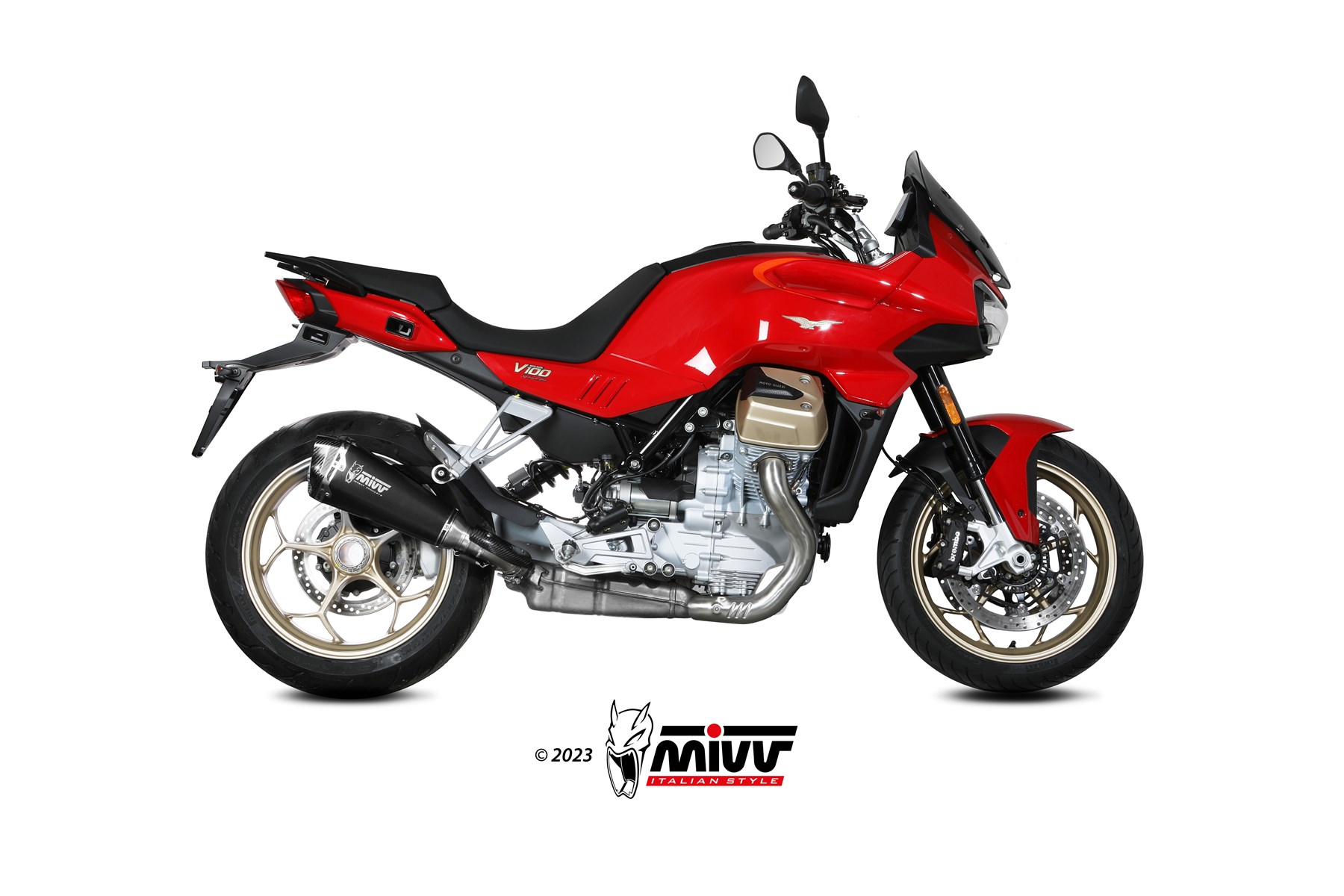 mivv-delta-race-slip-on-m-015-ldrb-per-moto-guzzi-v100-mandello-2022-2024 image 2