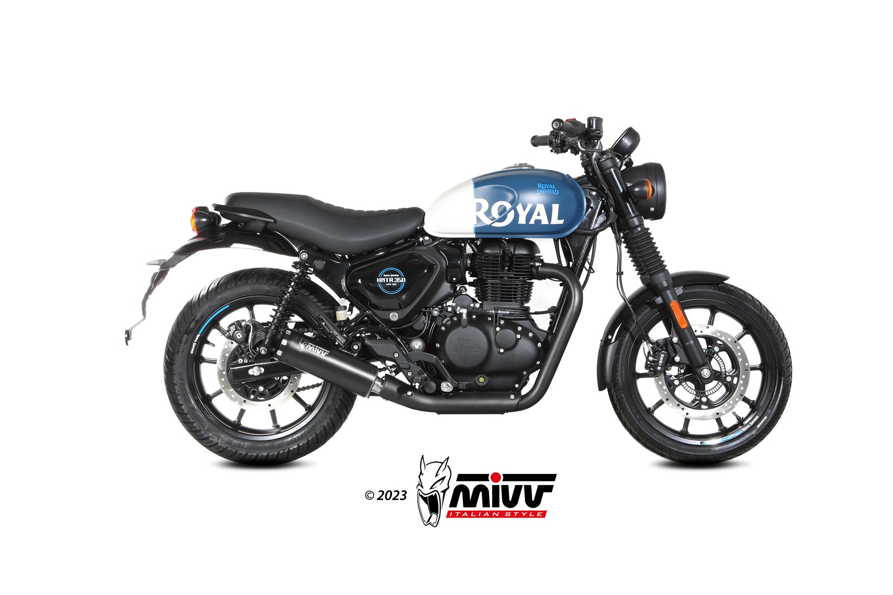 mivv-hr-1-re-005-lh1ba-slip-on-nero-per-royal-enfield-hntr-350-2022-2024 image 2