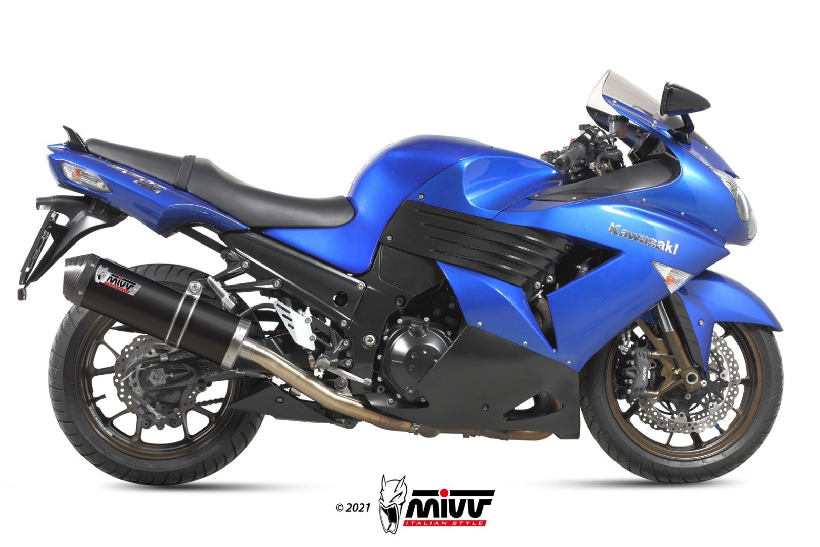 mivv-oval-k-023-lvc-slip-on-nero-per-kawasaki-zzr-1400-2006-2007 image 2