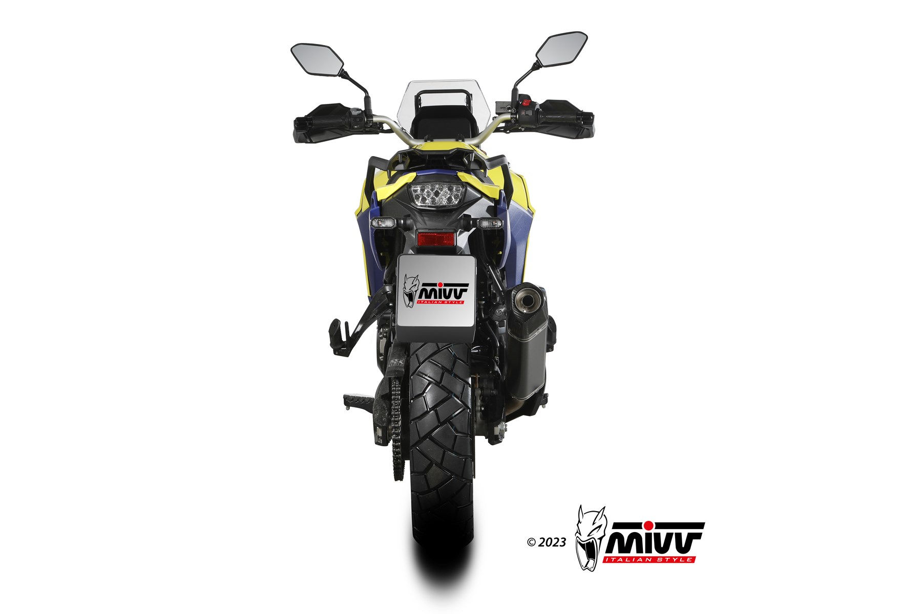 mivv-speed-edge-dakar-slip-on-nero-per-suzuki-v-strom-800-de-2025-2026 image 4