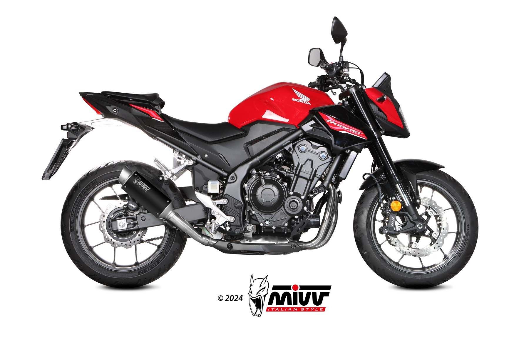 mivv-h-093-lxbp-scarico-slip-on-gp-pro-black-per-honda-cb-500-hornet-2024-2026 image 2