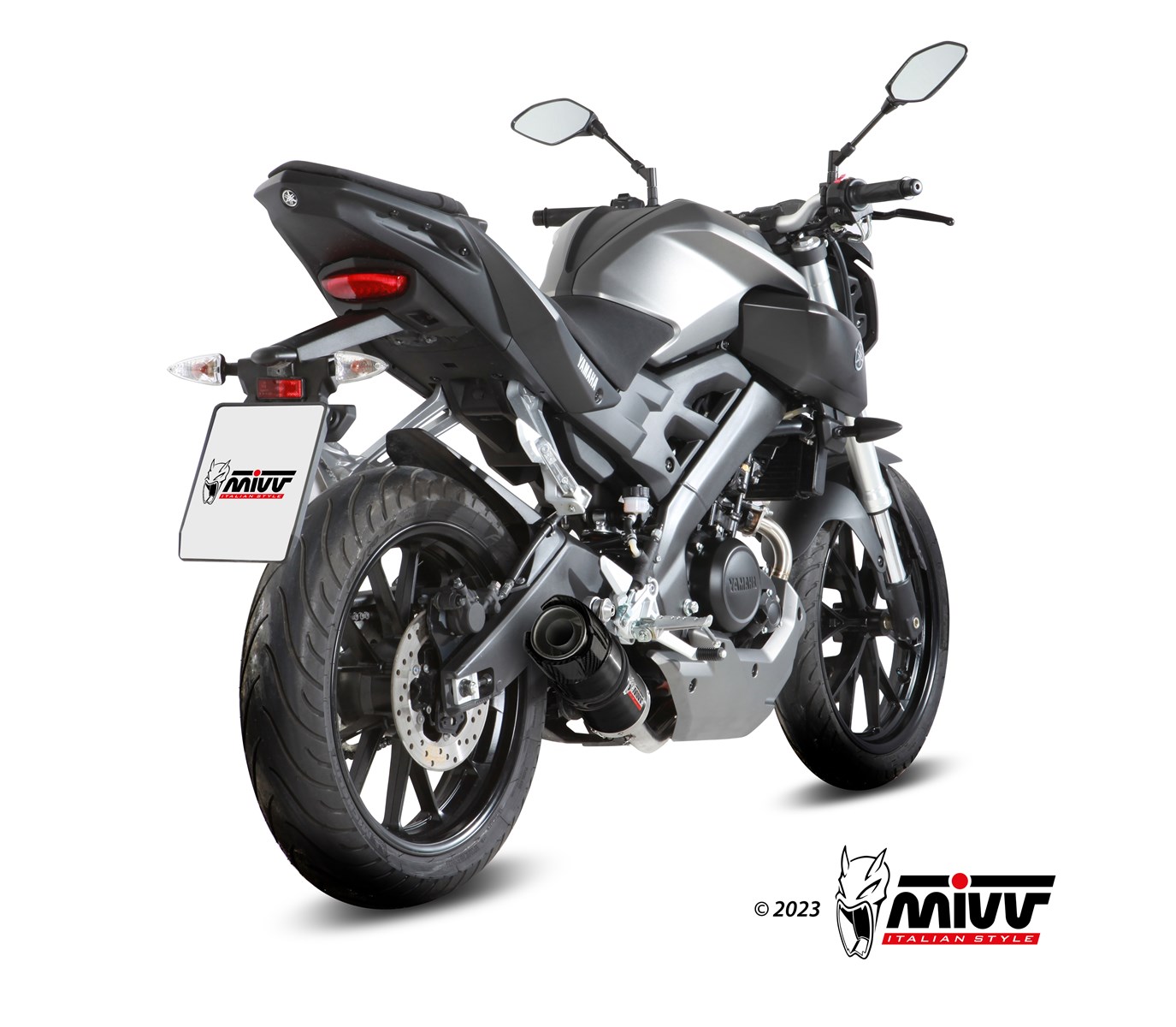 mivv-gp-y-047-lxbc-slip-on-black-moon-per-yamaha-yzf-r125-2014-2018 image 3