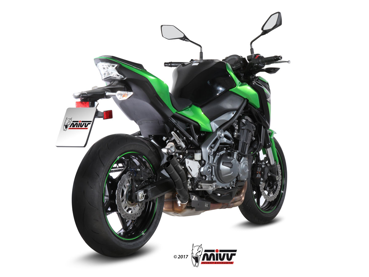 mivv-double-gun-black-slip-on-k-045-ldgb-per-kawasaki-z-900-2017-2019 image 3