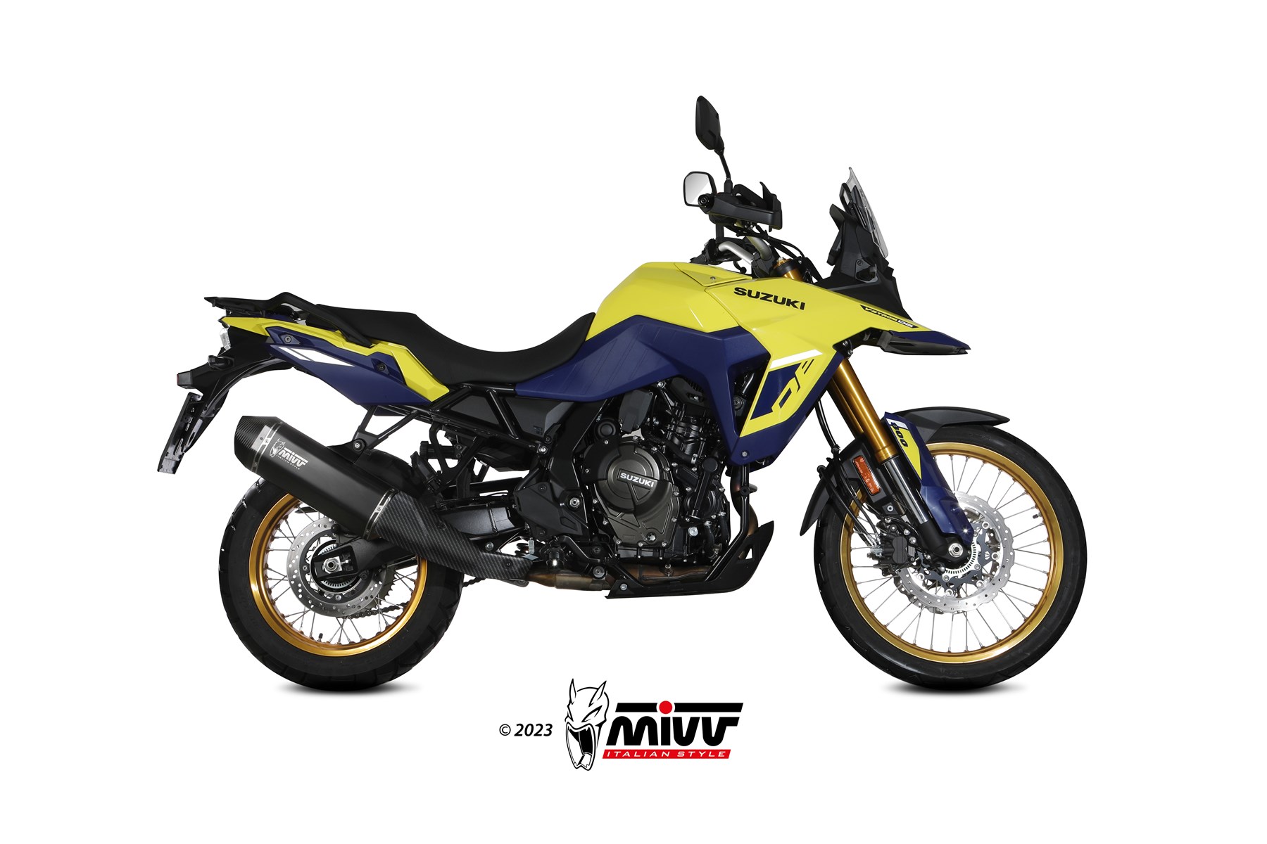 mivv-speed-edge-dakar-slip-on-nero-per-suzuki-v-strom-800-de-2025-2026 image 2