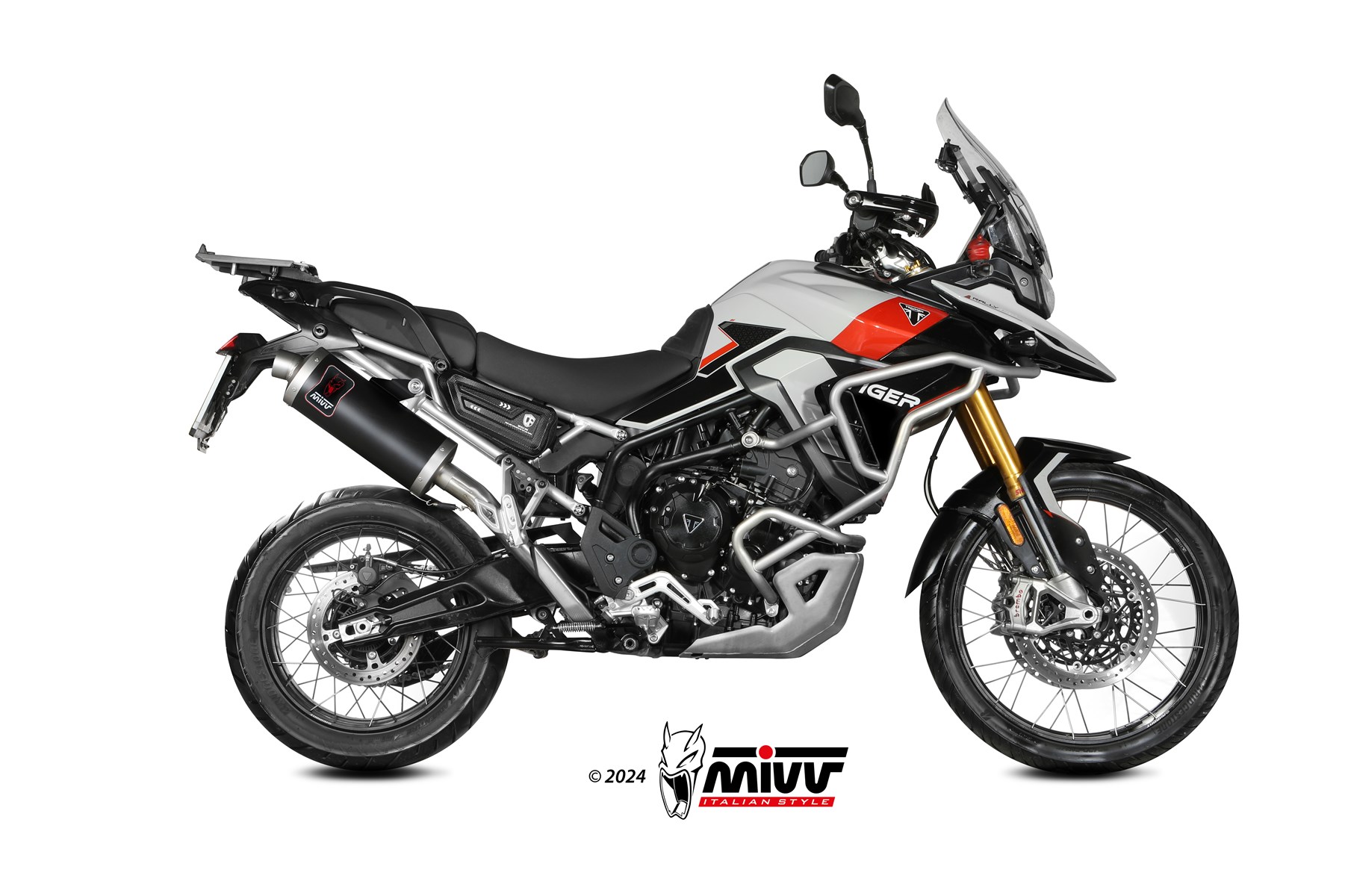 mivv-dakar-slip-on-t-028-lekb-black-per-triumph-tiger-900-2024 image 2