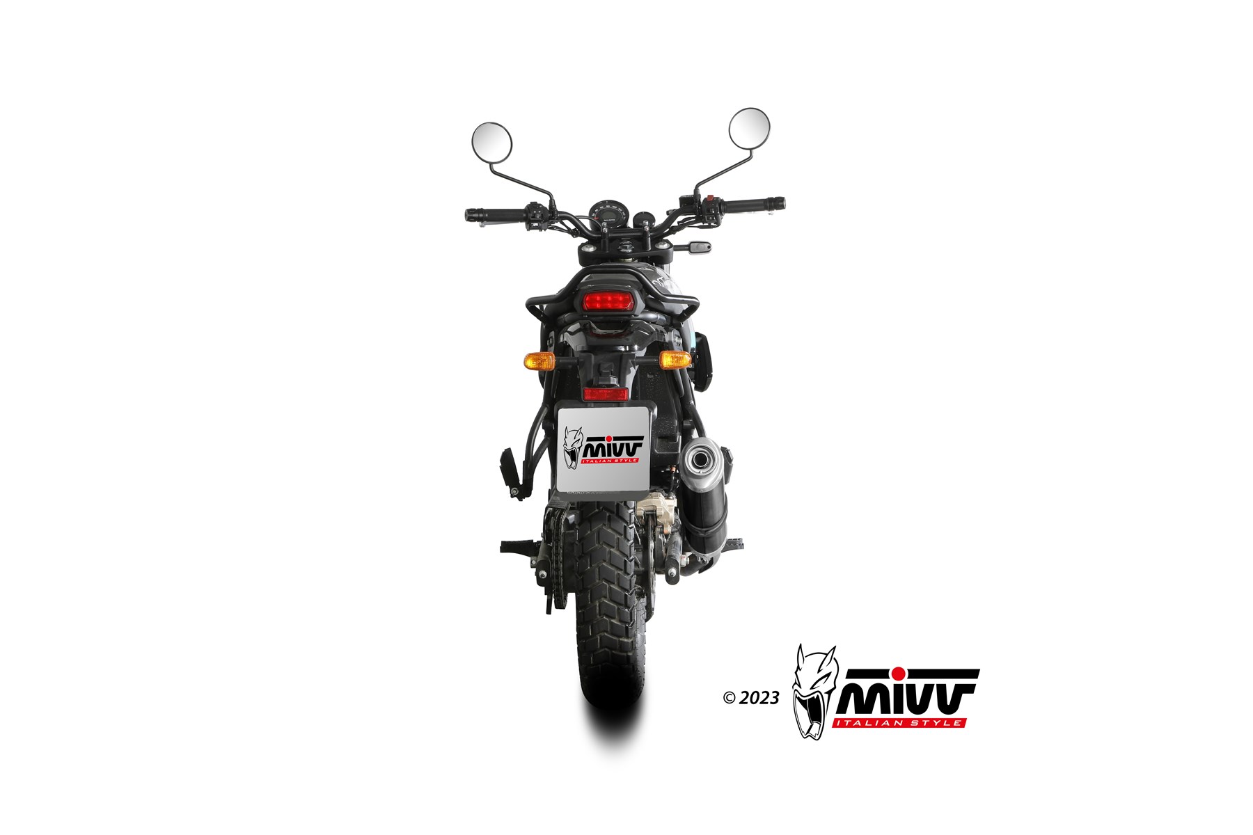 mivv-re-001-lz-scarico-slip-on-oval-black-per-royal-enfield-scram-411-2022-2024 image 4