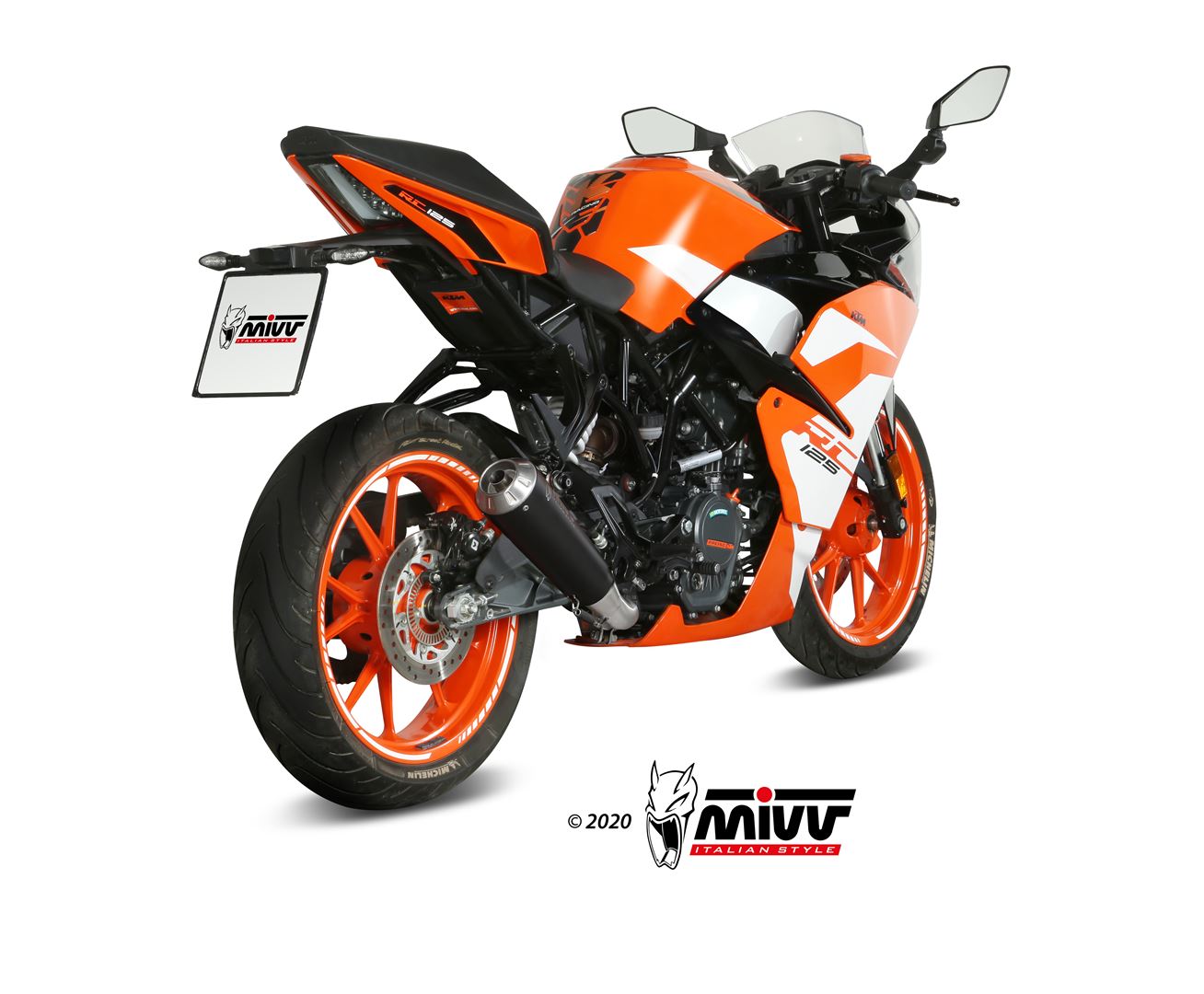 mivv-x-m1-black-slip-on-ktm-rc-125-2017-2020 image 3