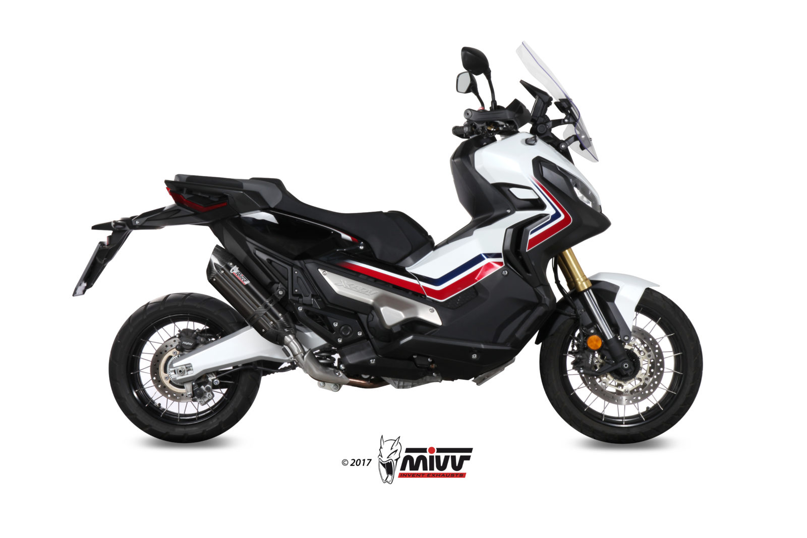 mivv-h-066-l9-suono-black-moon-slip-on-per-honda-x-adv-750-2025-2026 image 2