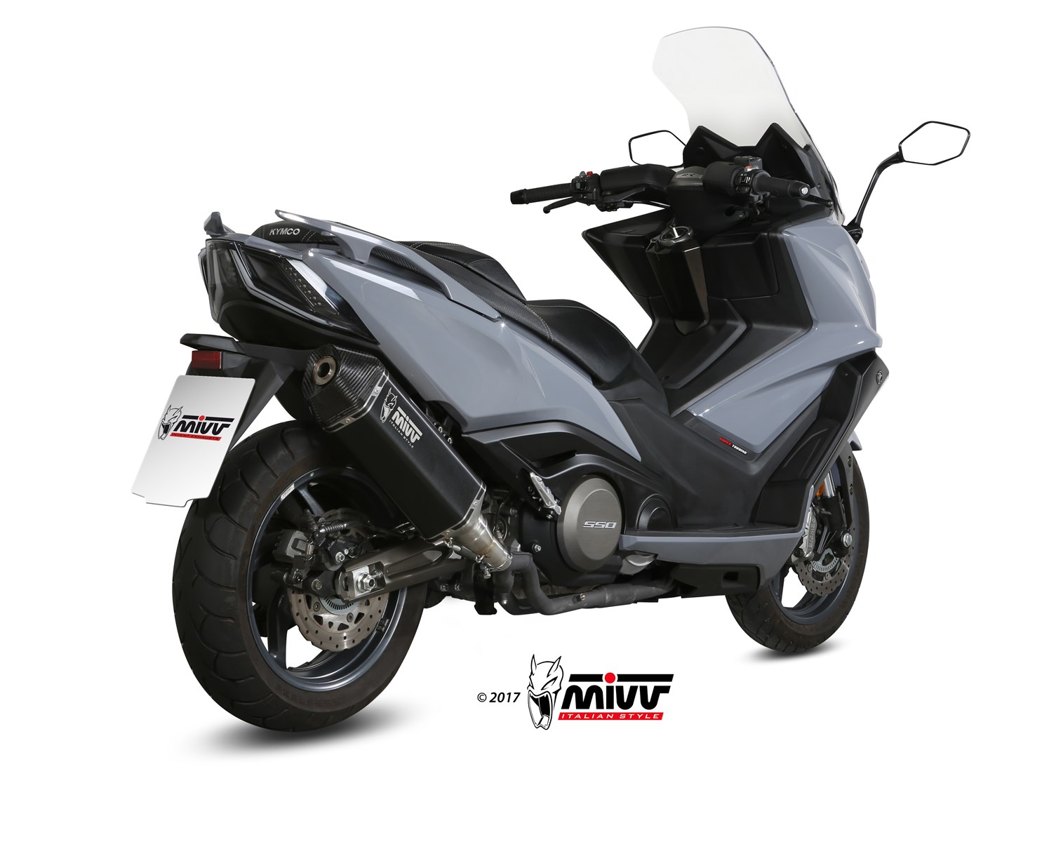 mivv-speed-edge-black-o-009-lrb-slip-on-per-kymco-ak-550-2017-2020 image 3