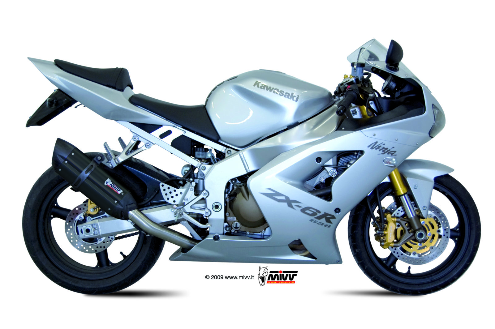 mivv-suono-black-k-009-l9-slip-on-per-kawasaki-zx-6-r-636-2003-2004 image 2