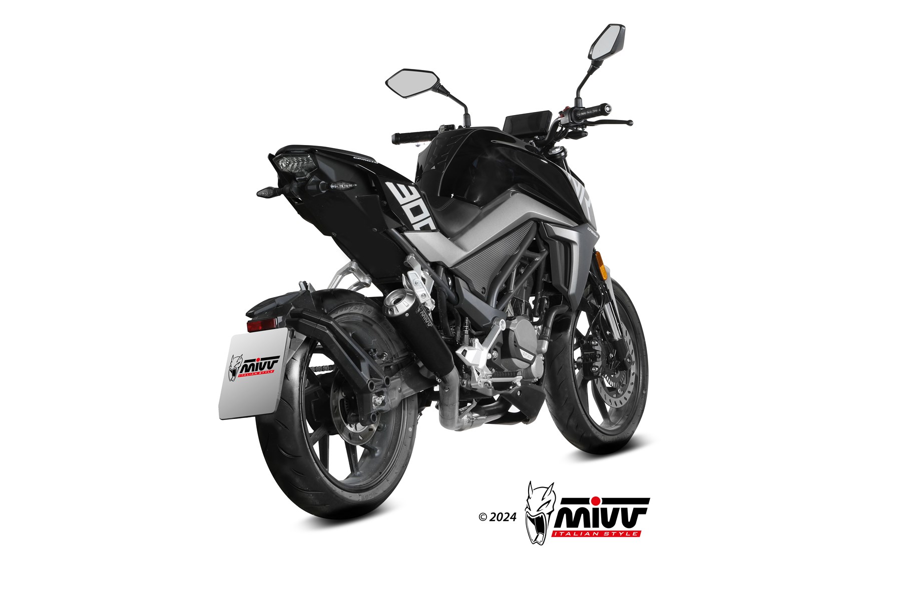 mivv-x-m1-black-scarico-cf-007-lc4b-per-cf-moto-300-nk-2021-2024 image 3