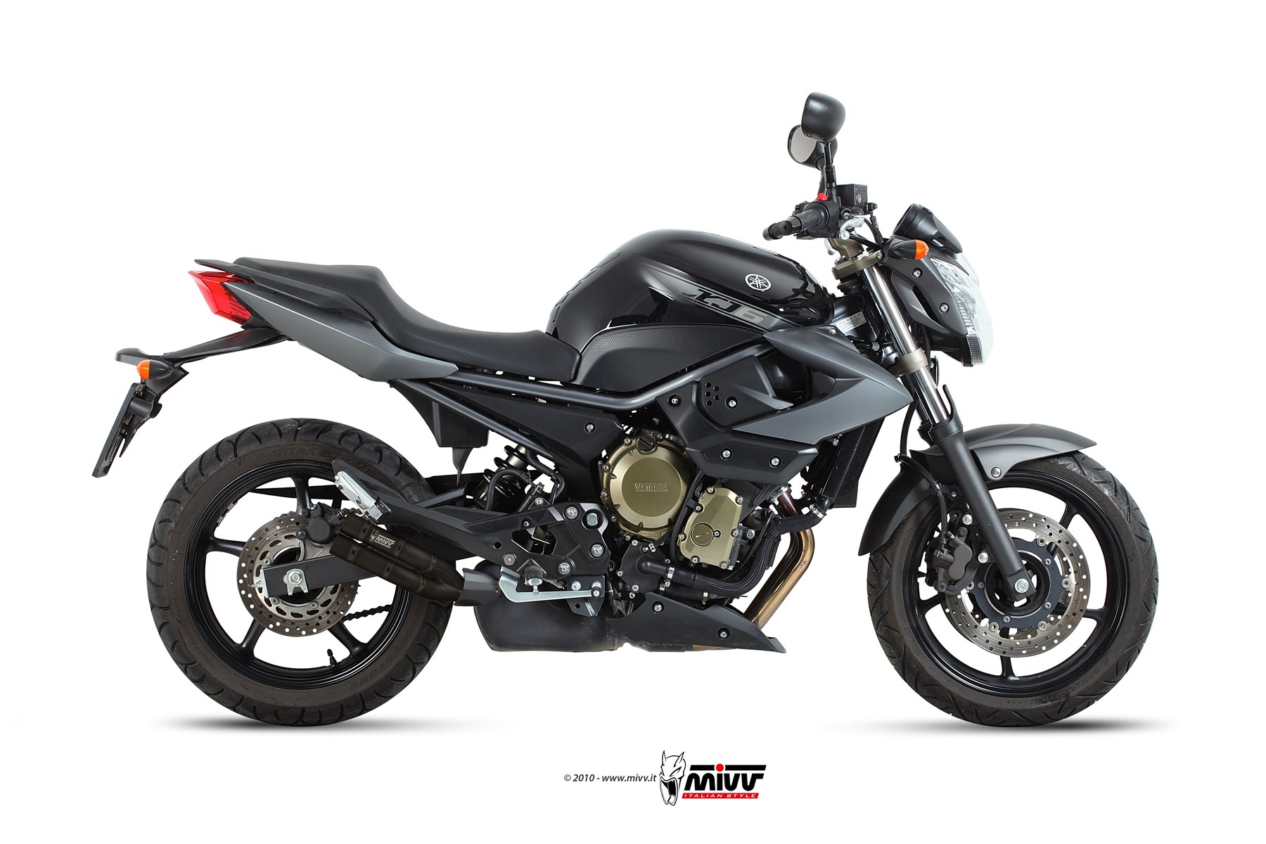 mivv-double-gun-black-y-032-ldgb-per-yamaha-xj6-diversion-2009-2020 image 2