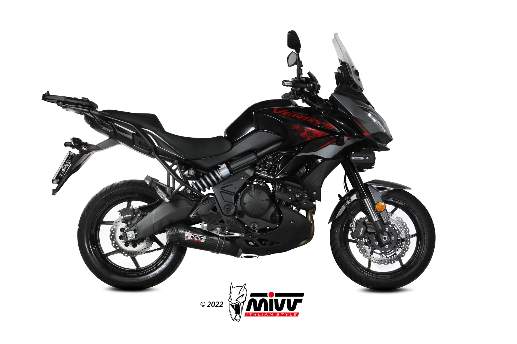 mivv-oval-k-055-l3c-scarico-slip-on-carbonio-per-kawasaki-versys-650-2021-2023 image 2