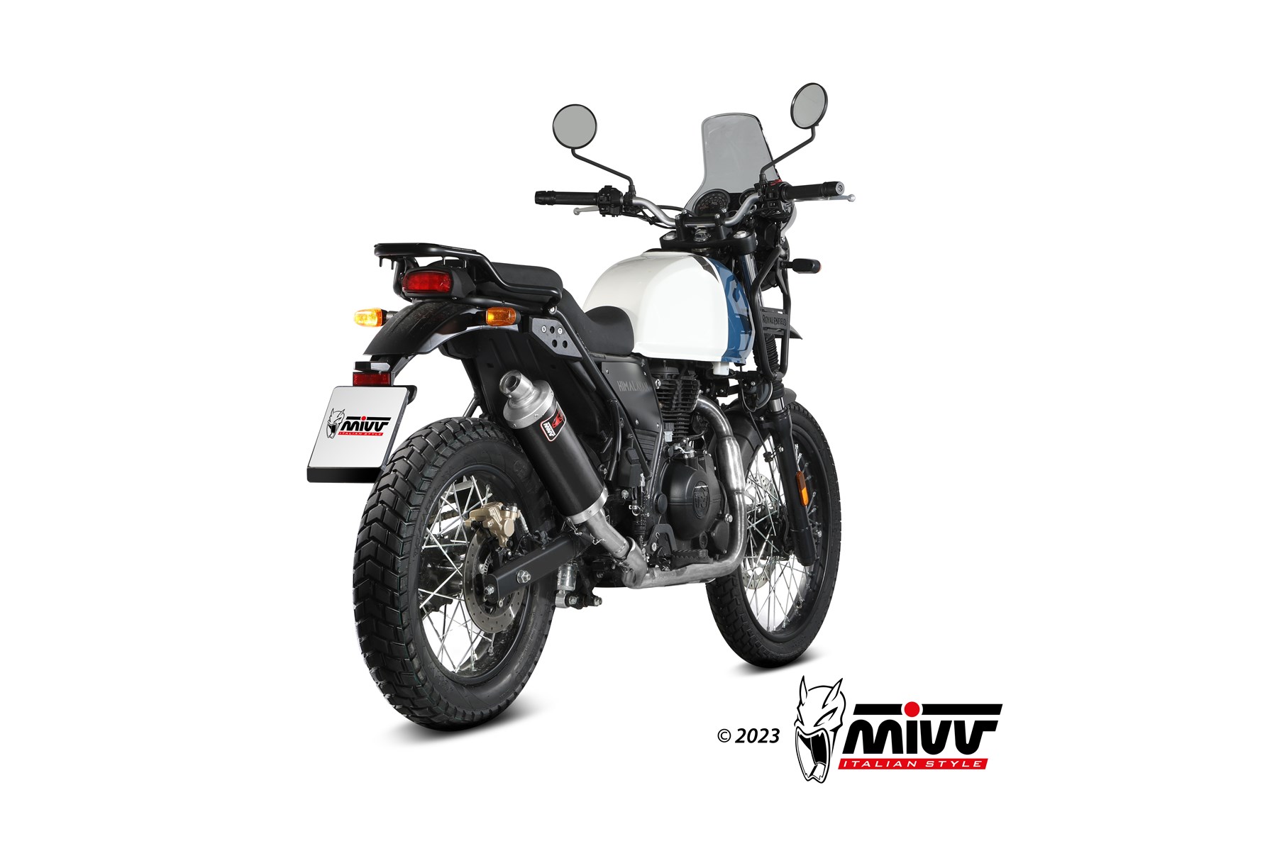 mivv-dakar-black-re-003-ldkb-slip-on-per-royal-enfield-himalayan-2021-2023 image 3