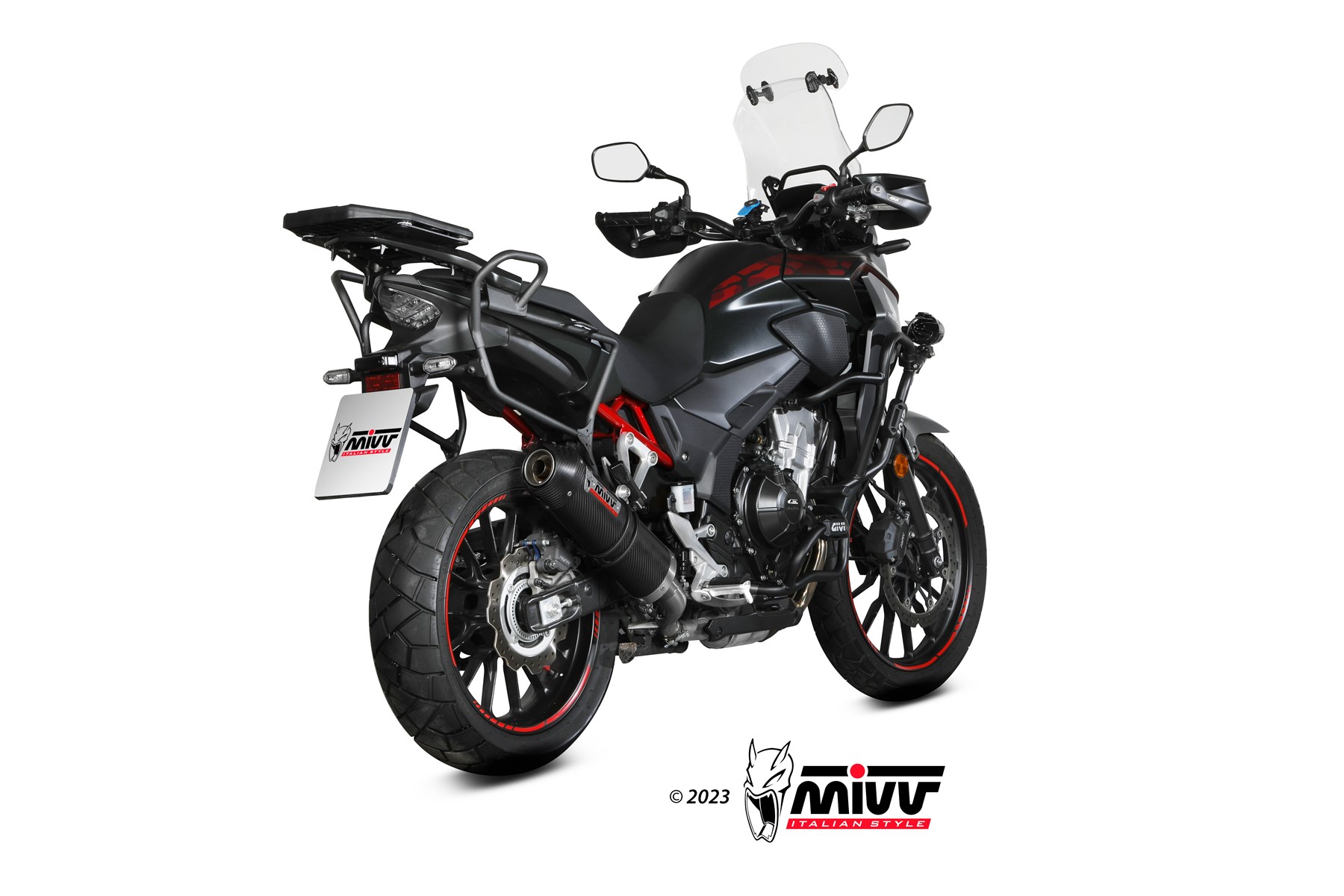 mivv-oval-h-084-l3c-slip-on-carbonio-per-honda-cb-500-x-2021-2024 image 3
