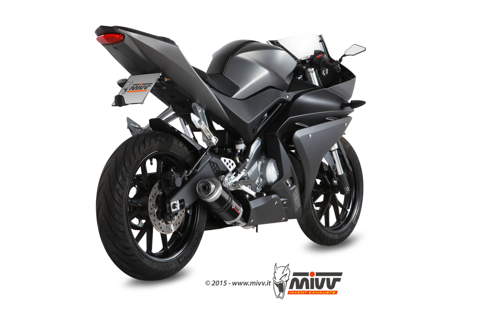 mivv-x-m1-black-scarico-slip-on-per-yamaha-yzf-r125-2014-2018 image 2