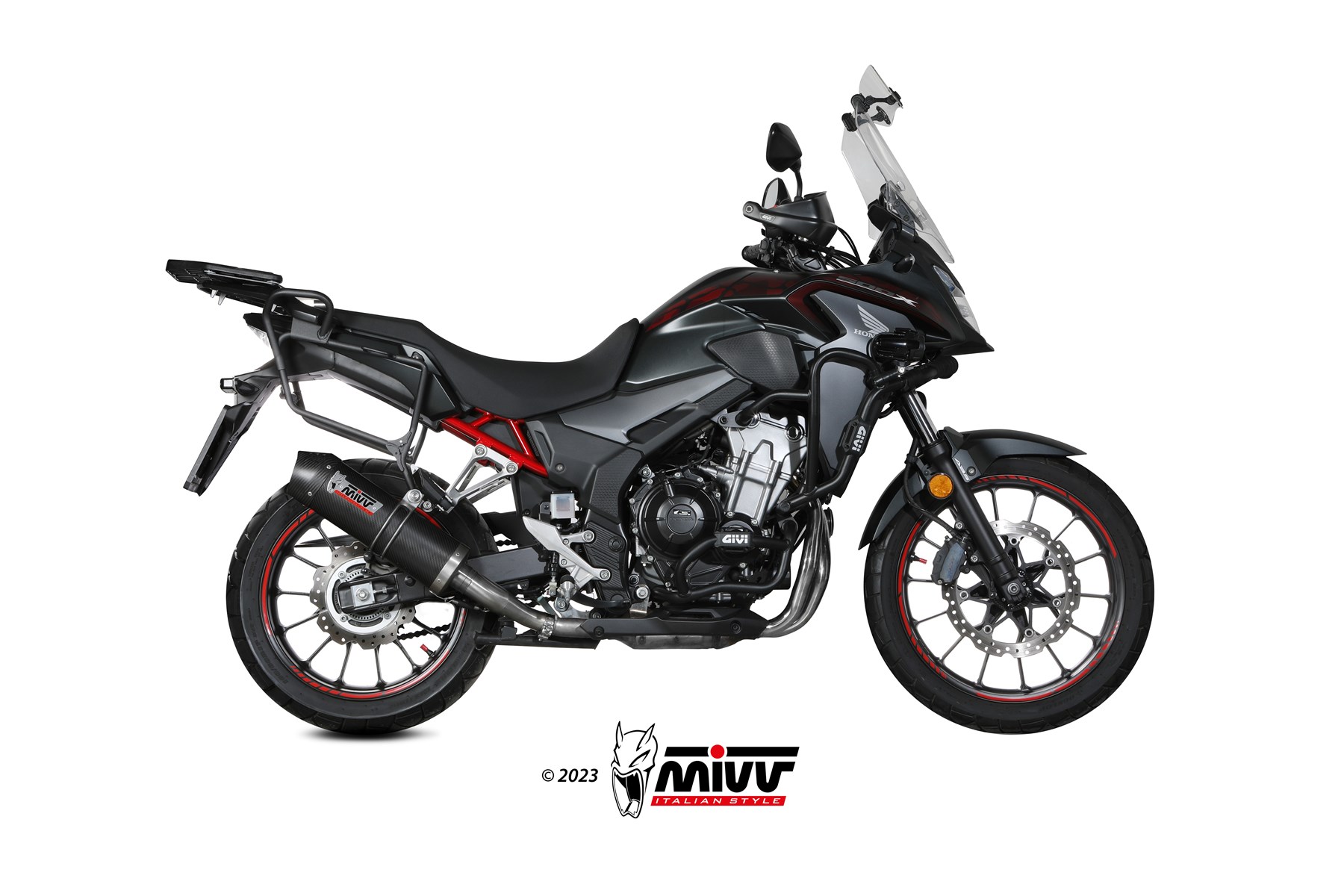 mivv-oval-h-084-l3c-slip-on-carbonio-per-honda-cb-500-x-2021-2024 image 2