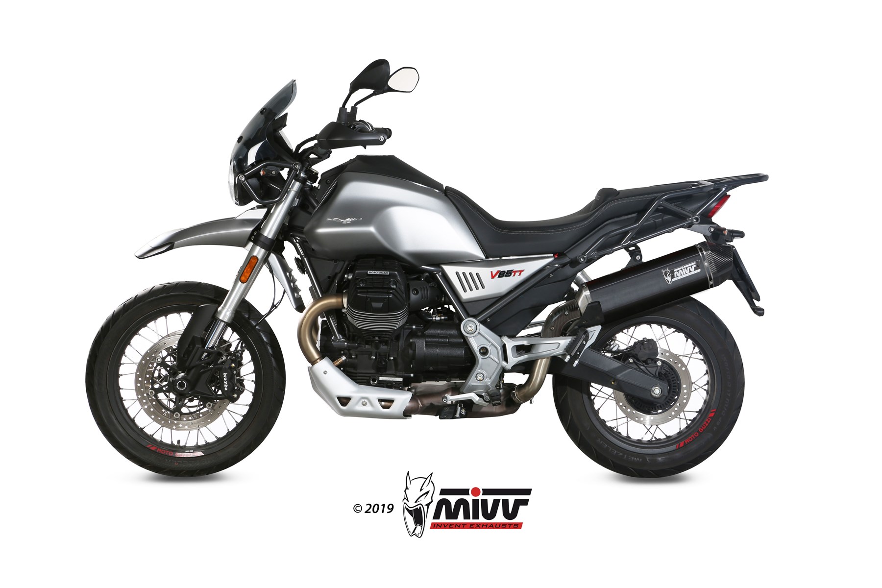 scarico-slip-on-mivv-dakar-speed-edge-m-013-lrb-per-moto-guzzi-v85-tt-2019-2024 image 2