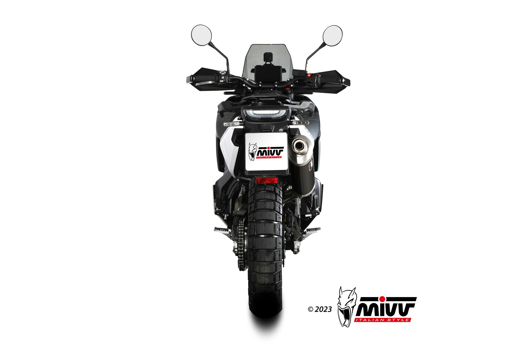 mivv-dakar-black-hu-002-lekb-slip-on-per-husqvarna-norden-901-2022-2024 image 4