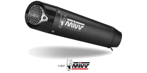mivv-x-m5-black-t-019-sc5b-slip-on-per-triumph-street-triple-660-s-2017-2022 image 1
