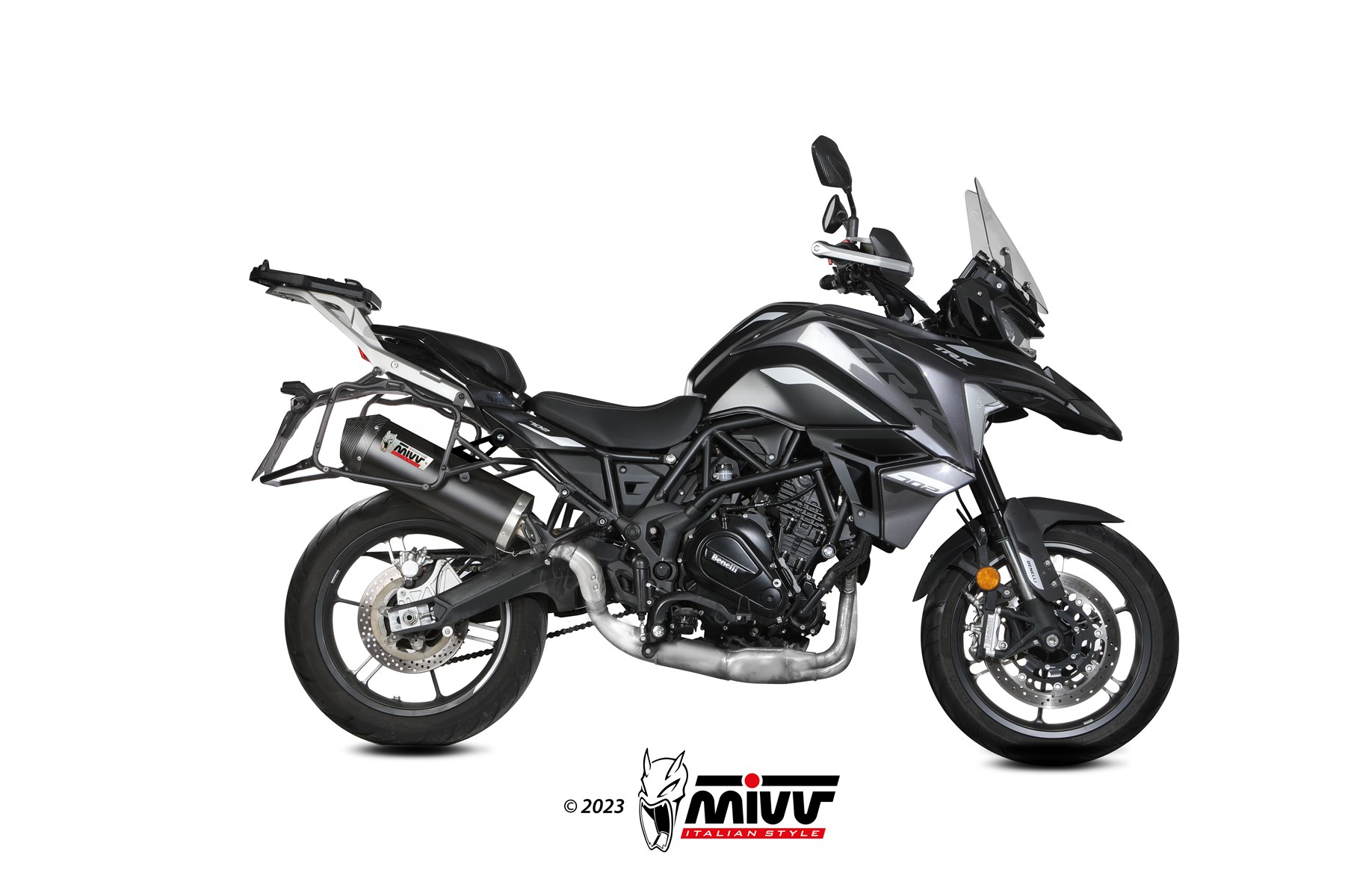 mivv-e-012-lvc-scarico-slip-on-oval-black-per-benelli-trk-702-x-2025-2026 image 2