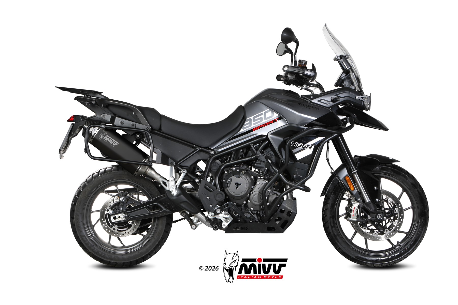 mivv-speed-edge-t-032-lrb-slip-on-nero-per-triumph-tiger-850-sport-2021-2025 image 2