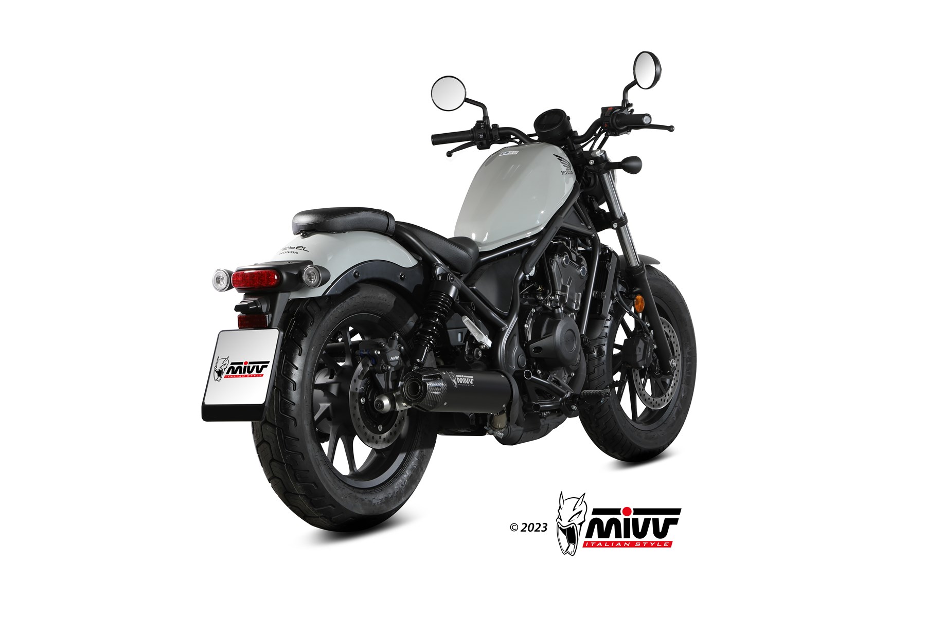 mivv-hr-1-h-091-lh1bg-scarico-slip-on-black-per-honda-cmx-500-rebel-2022-2024 image 3