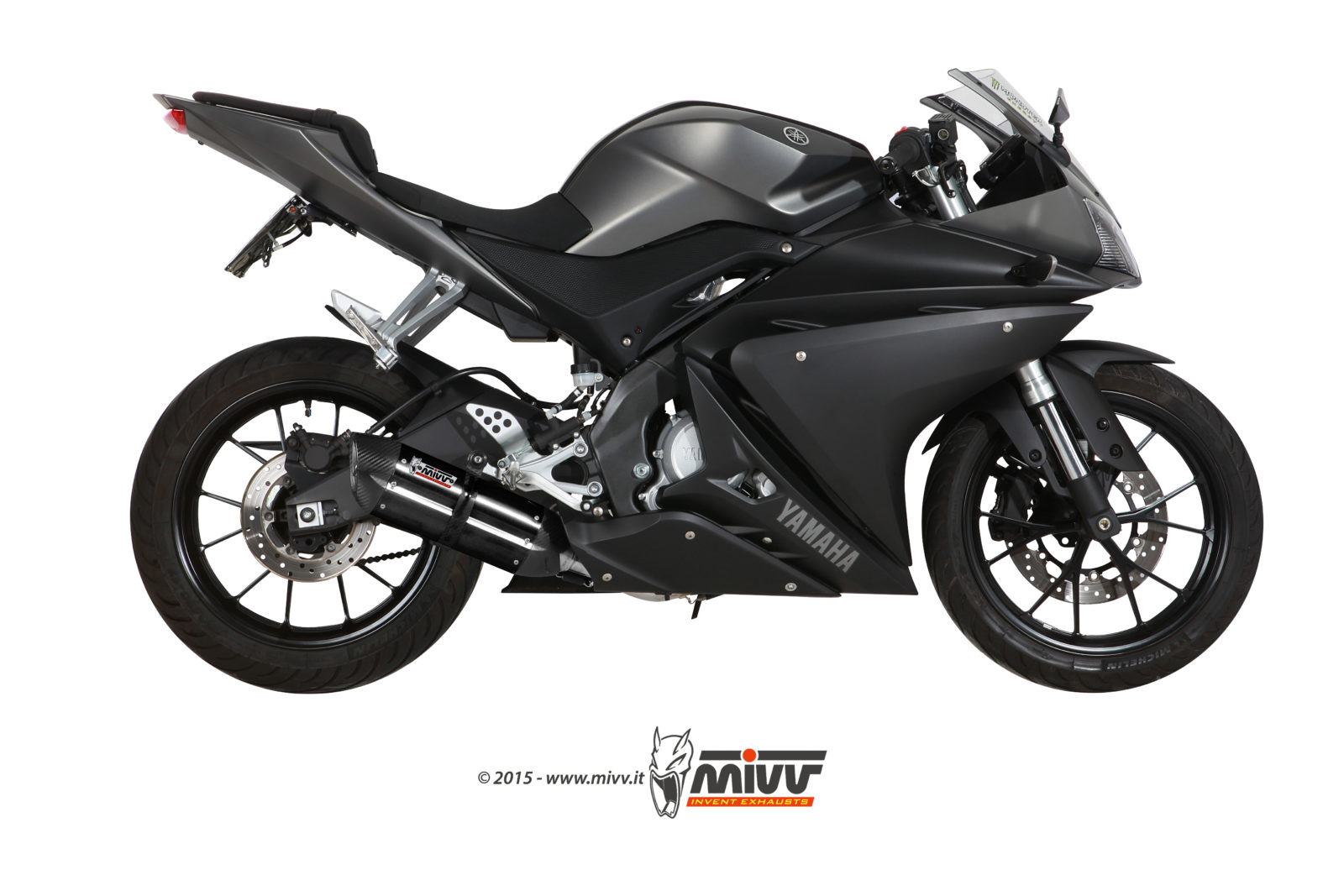 mivv-suono-black-inox-slip-on-scarico-per-yamaha-yzf-r125-2014-2018 image 2