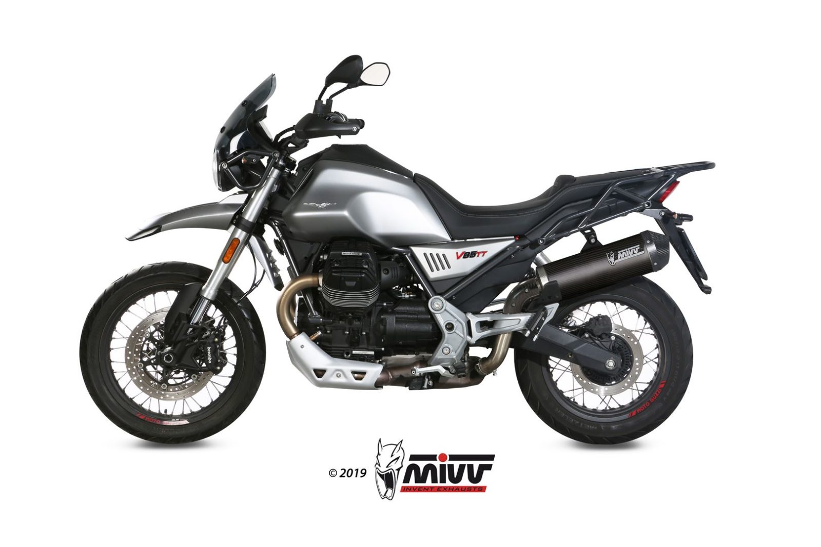 mivv-m-013-lec-scarico-slip-on-oval-carbonio-per-moto-guzzi-v85-tt-2025 image 2