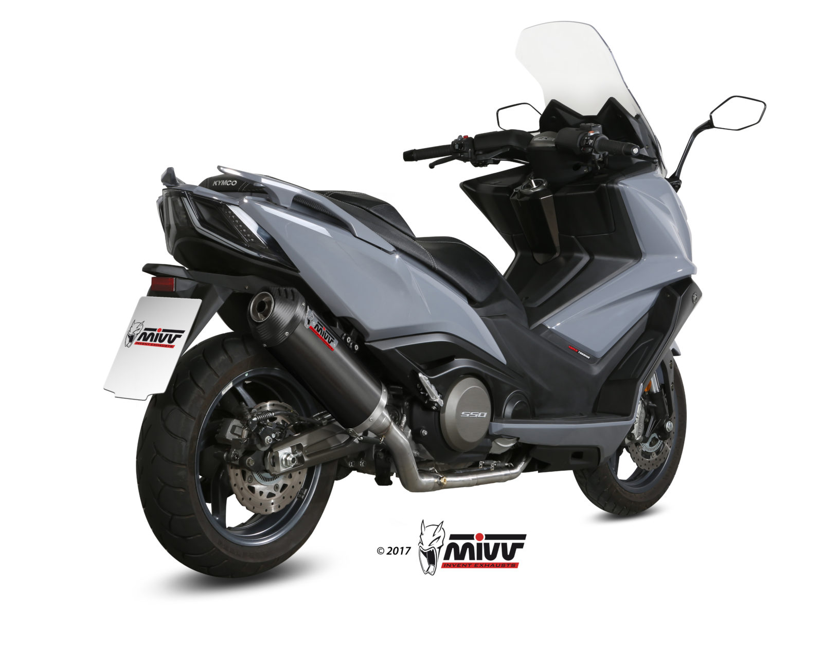 mivv-oval-dakar-o-009-lvc-scarico-slip-on-nero-per-kymco-ak-550-2017-2020 image 3
