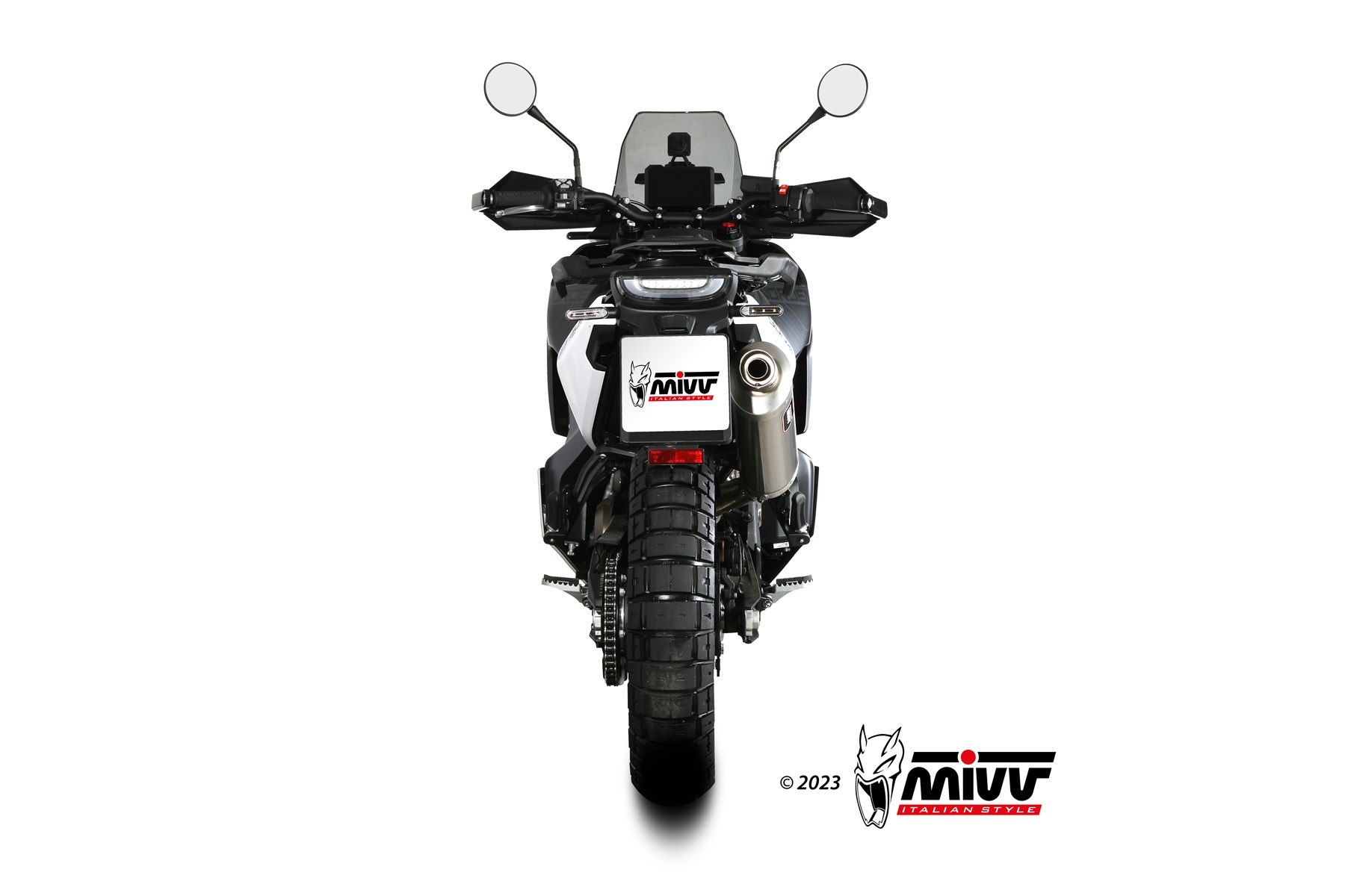 mivv-dakar-hu-002-lekx-slip-on-acciaio-per-husqvarna-norden-901-2022-2024 image 4