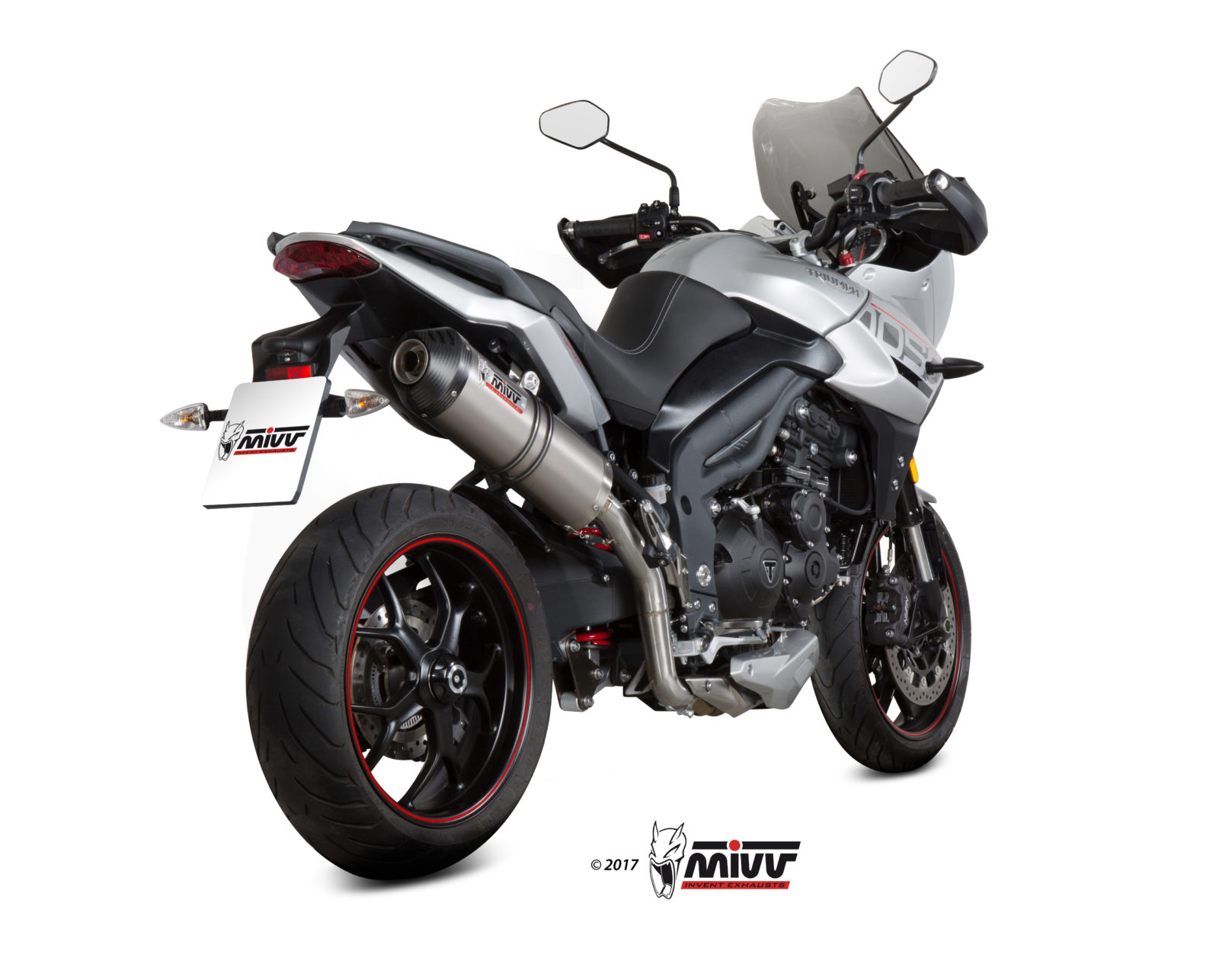 mivv-oval-t-017-lnc-slip-on-titanio-per-triumph-tiger-1050-2017-2020 image 3