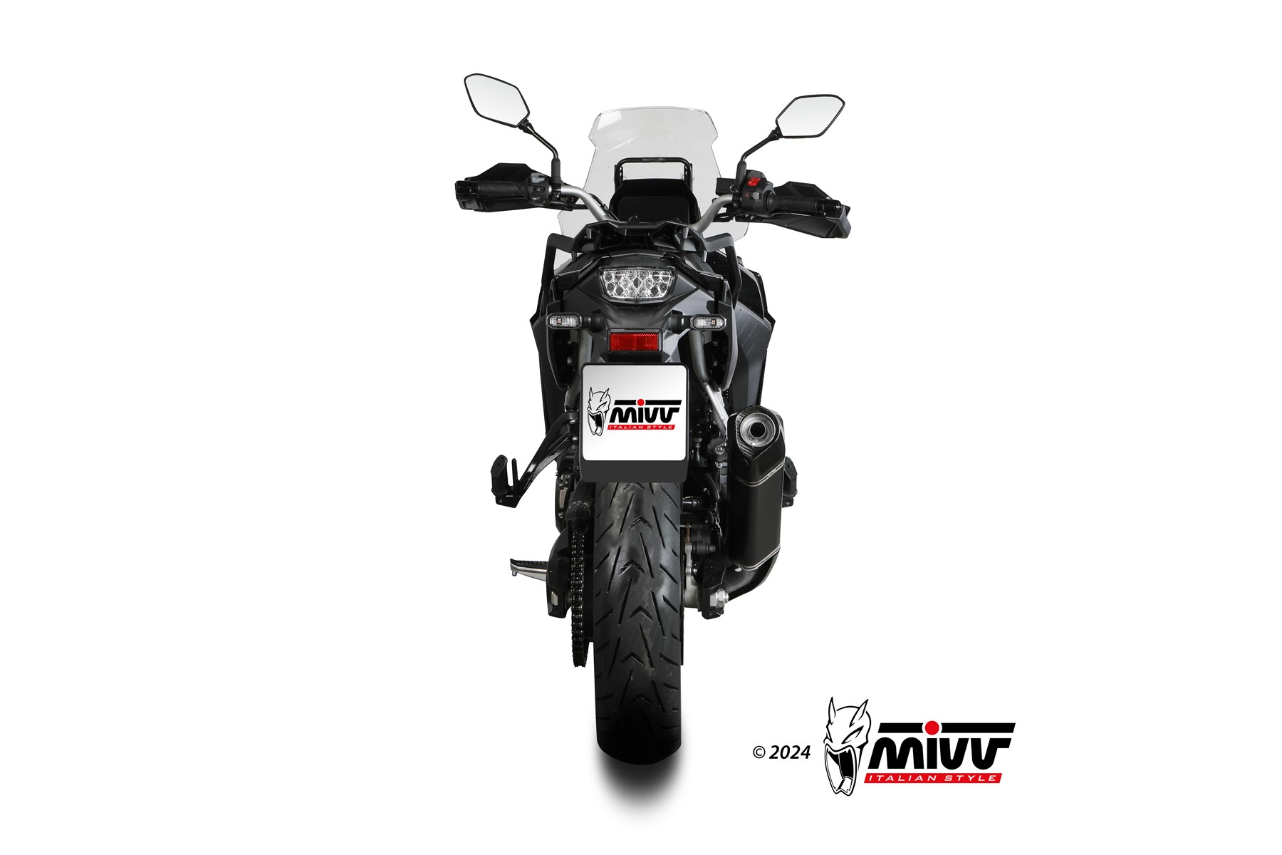 mivv-speed-edge-black-scarico-slip-on-per-suzuki-v-strom-800-se-2023-2024 image 4