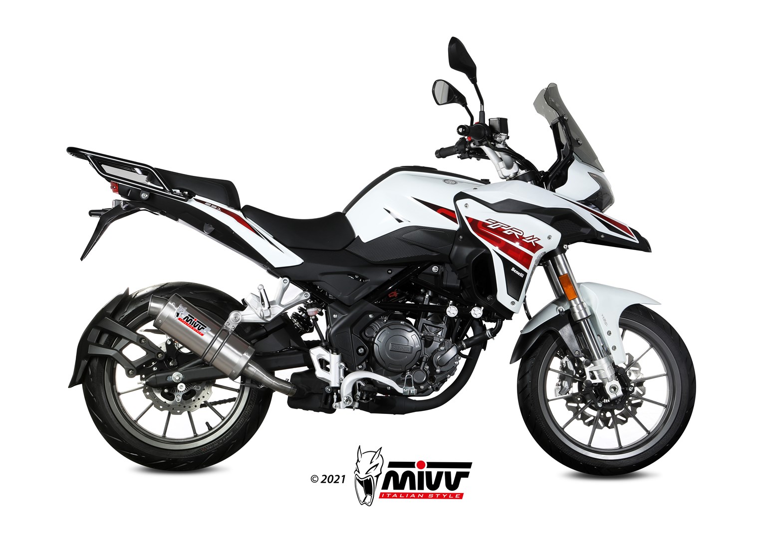 mivv-oval-e-006-lx1-slip-on-inox-per-benelli-trk-251-2019-2024 image 2