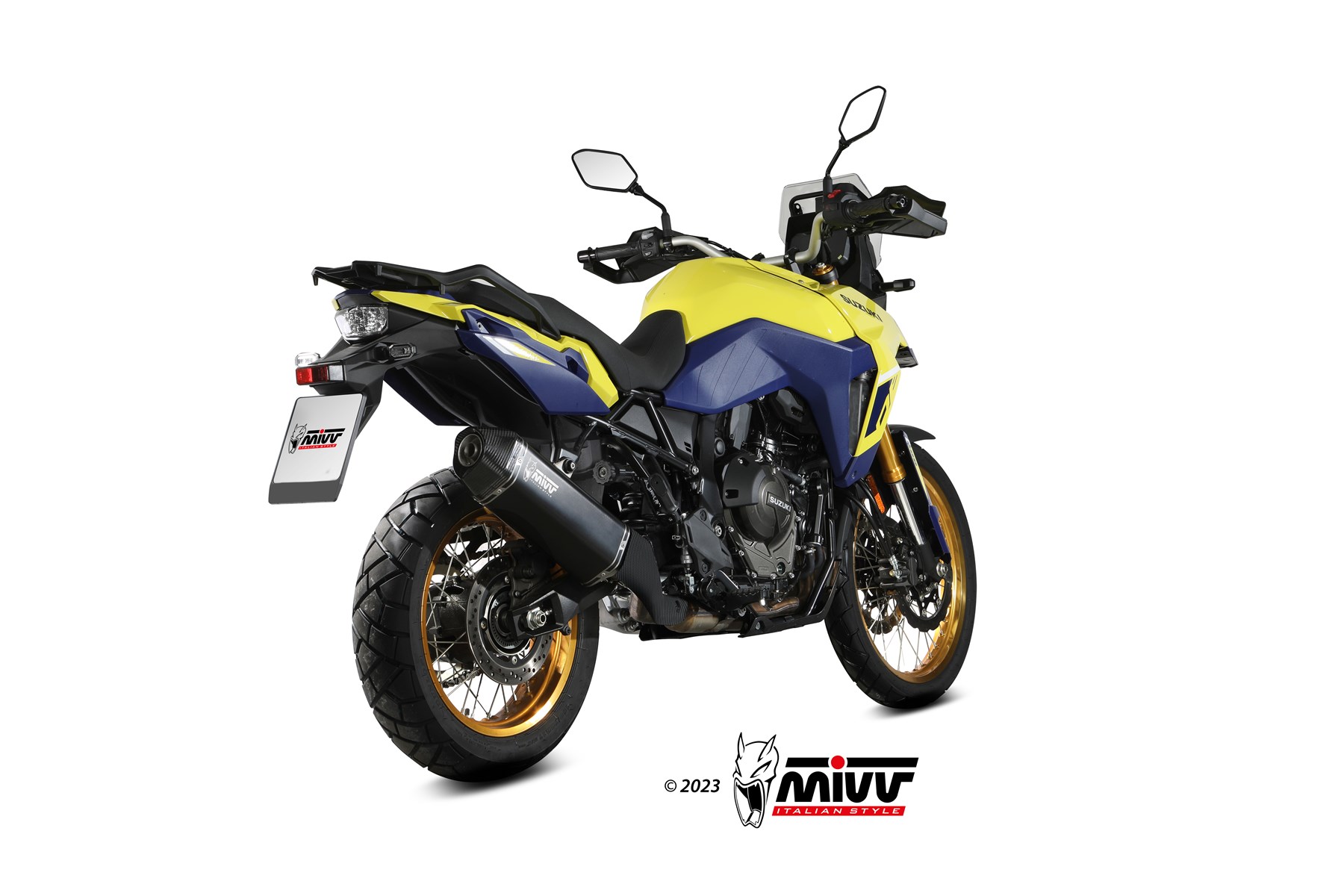 mivv-speed-edge-dakar-slip-on-nero-per-suzuki-v-strom-800-de-2025-2026 image 3