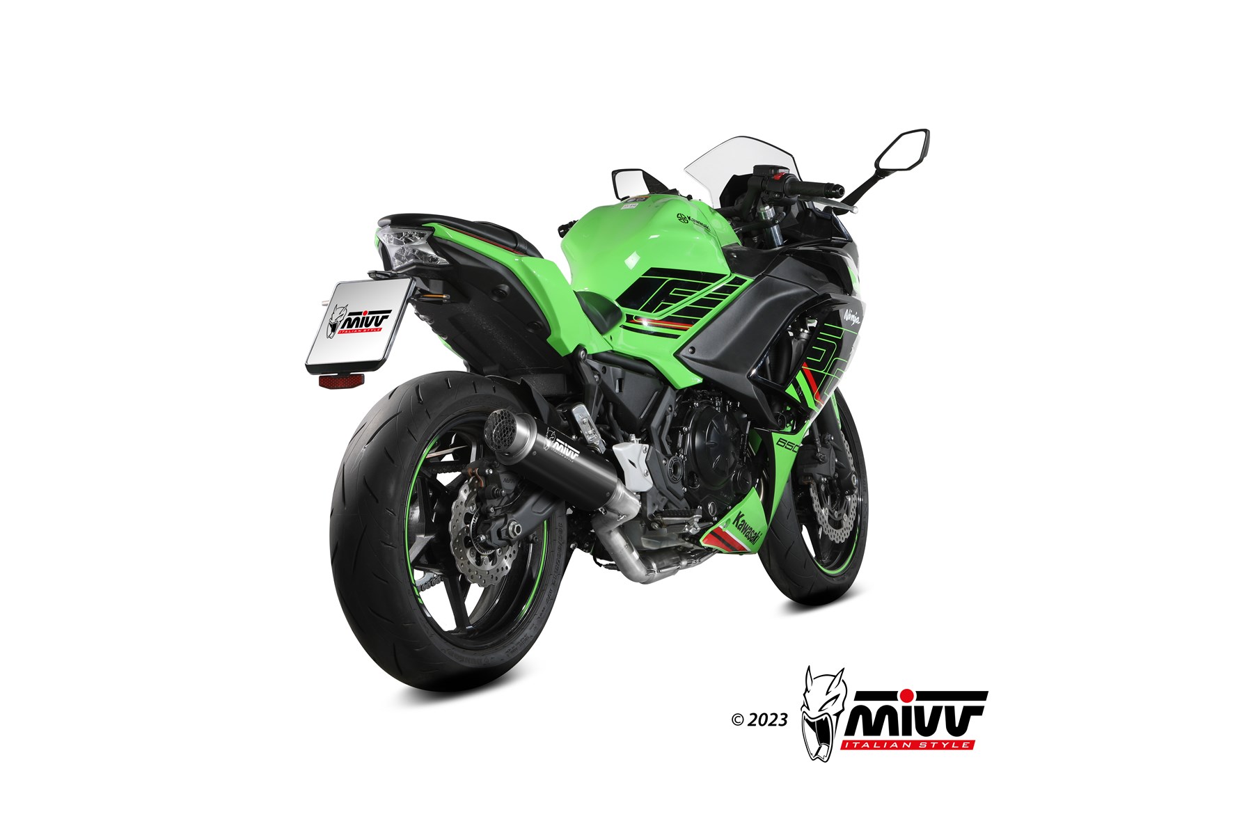 mivv-gp-pro-x-m1-slip-on-kawasaki-ninja-650-2024-2026-nero image 3